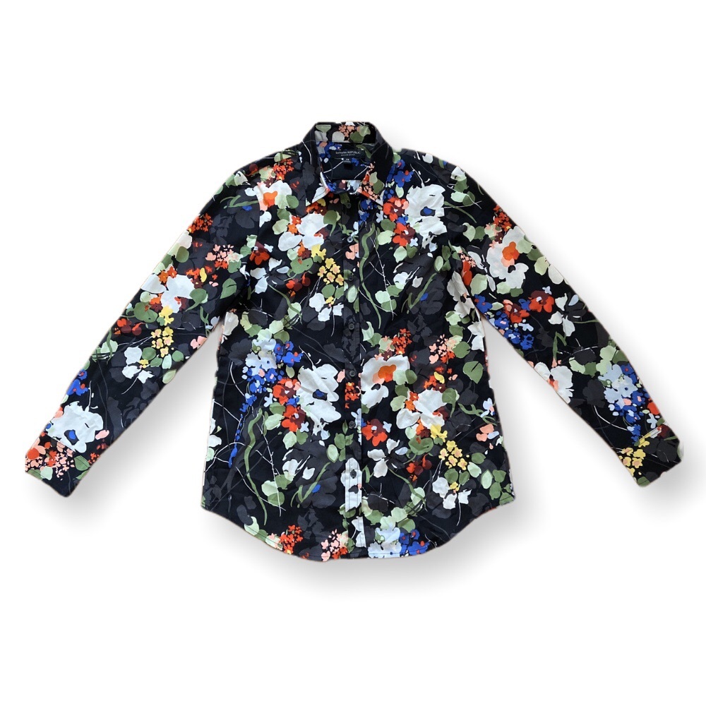 Banana Republic Floral Prints Long Sleeves Shirt